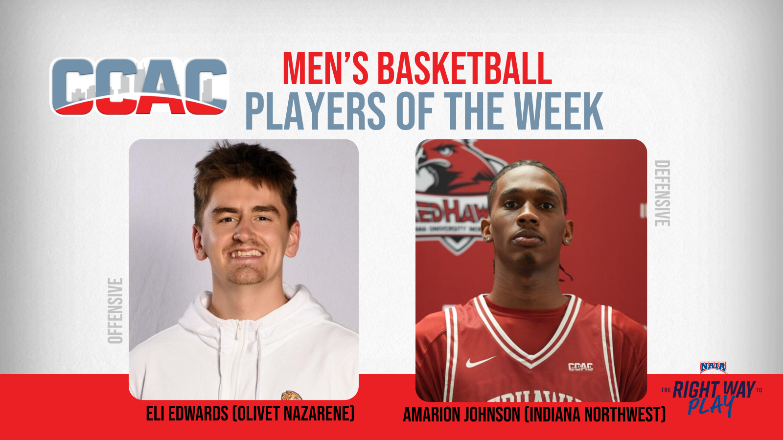 ONU's Edwards, IUN's Johnson Back On Men's Basketball Awards Stand To Start 2026