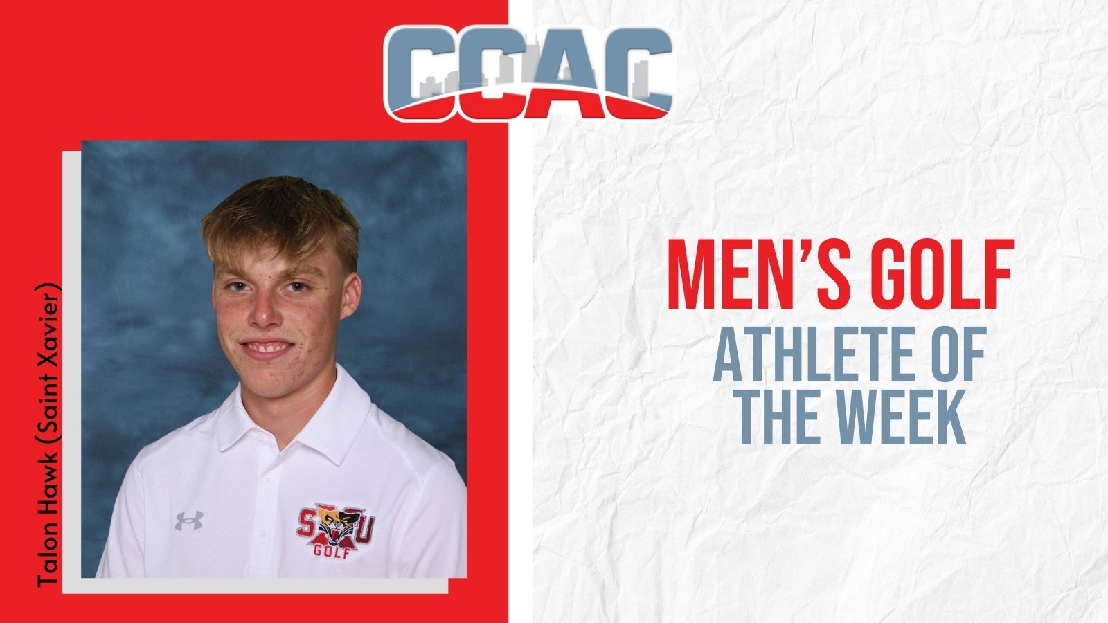 SXU's Hawk Notches Men's Golfer of the Week Honors