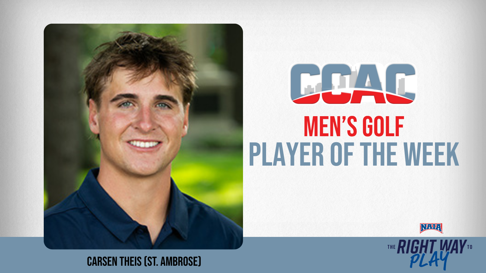 SAU's Theis Earns Men's Golf Weekly Accolades For Second Time