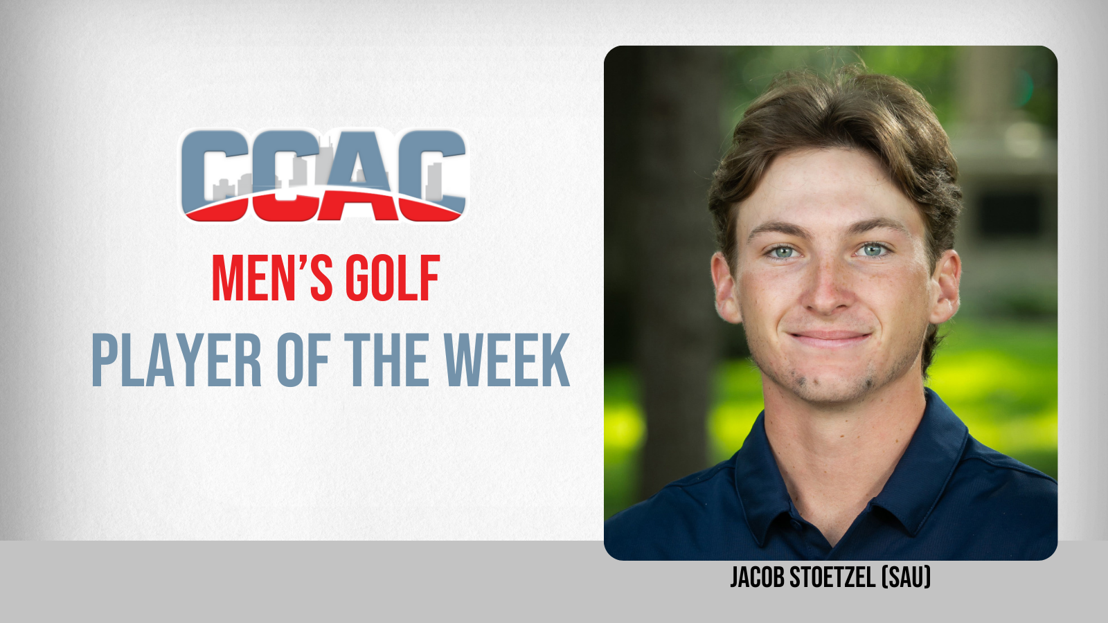 SAU's Stoetzel Collects Medalist Honors, Men's Golfer of the Week Accolades