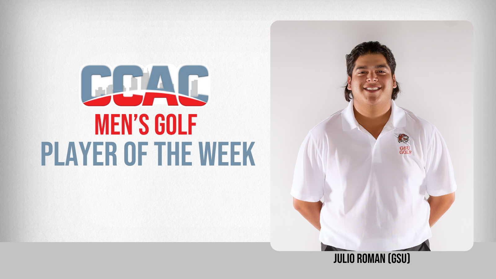 GSU's Roman Shoots Below Par, Gains Men's Golf Weekly Accord