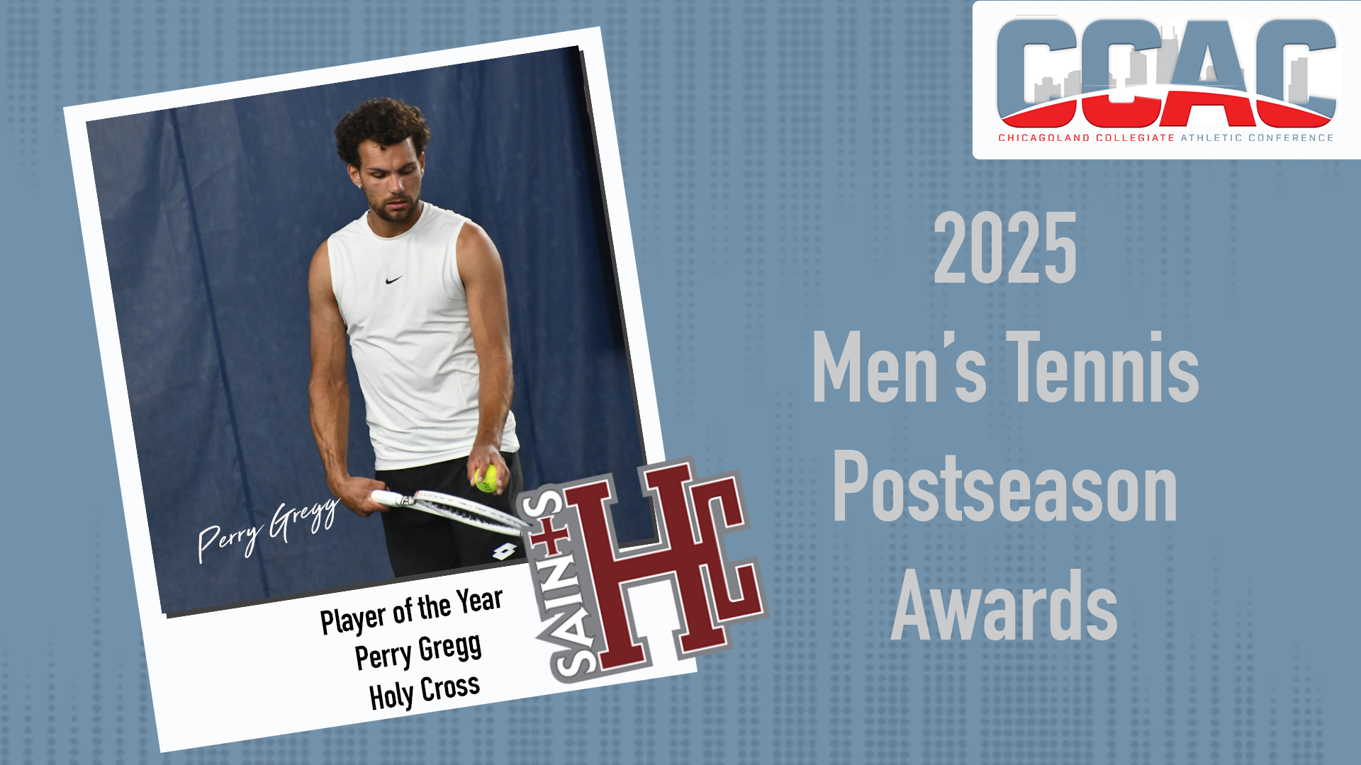 HCC's Perry Completes Player of the Year Sweep In Men's Tennis