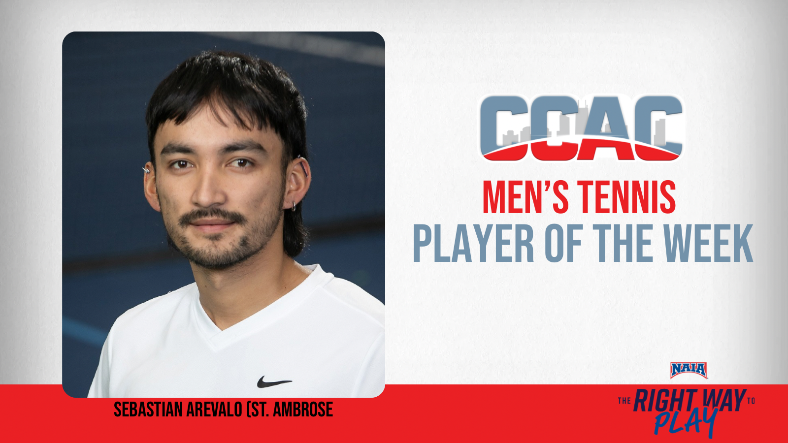 SAU's Arevalo Lands First Men's Tennis Weekly Honor