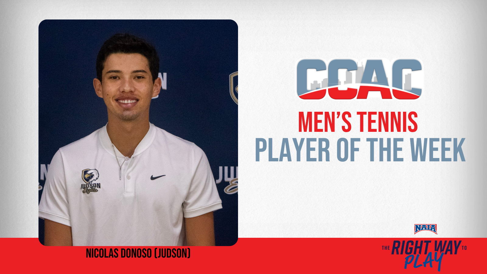 Three-Win Week Earns JU's Donoso Men's Tennis Accolades