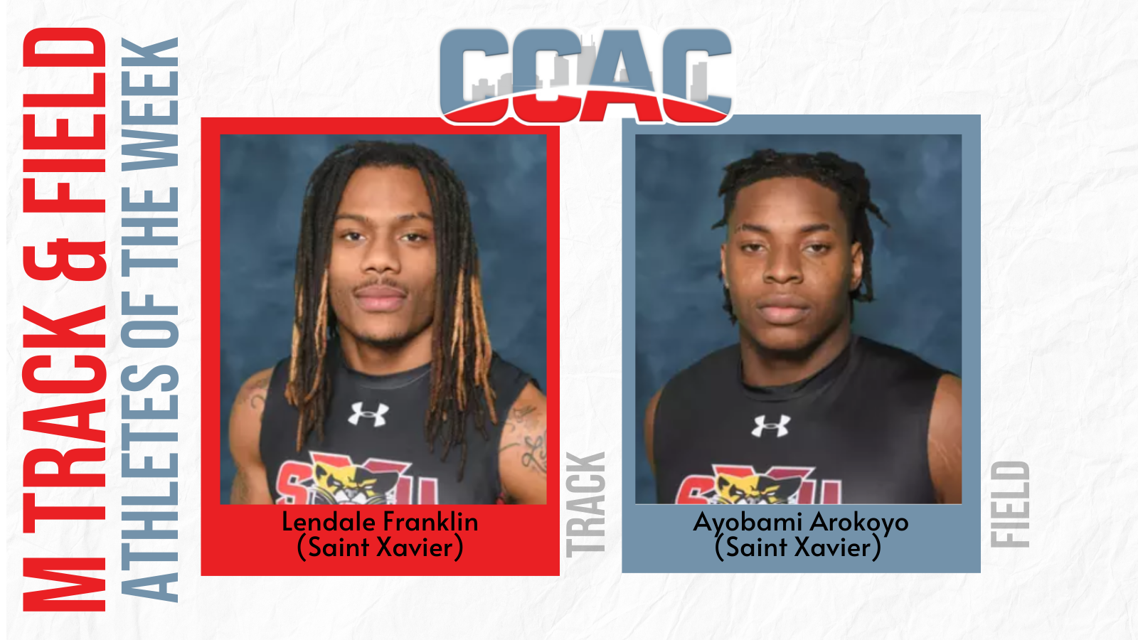 SXU's Franklin, Arokoyo Repeat As Men's Outdoor Track & Field Weekly Winners