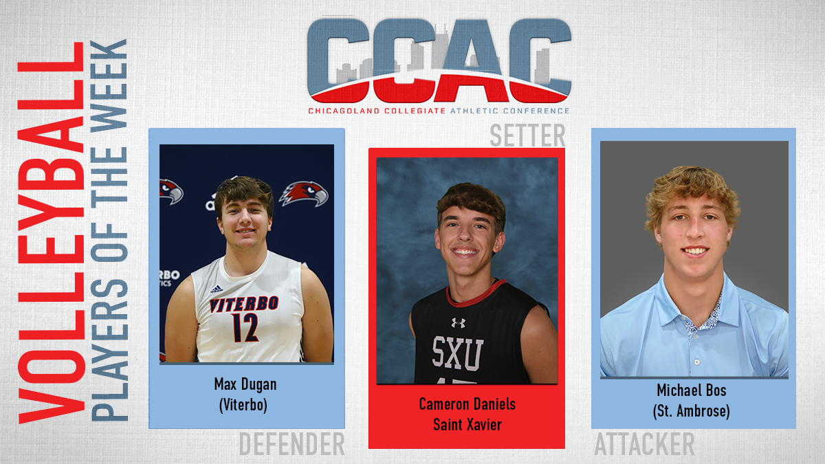 SAU's Bos, VU's Dugan, SXU's Daniels Capture Men's Volleyball Weekly Honors