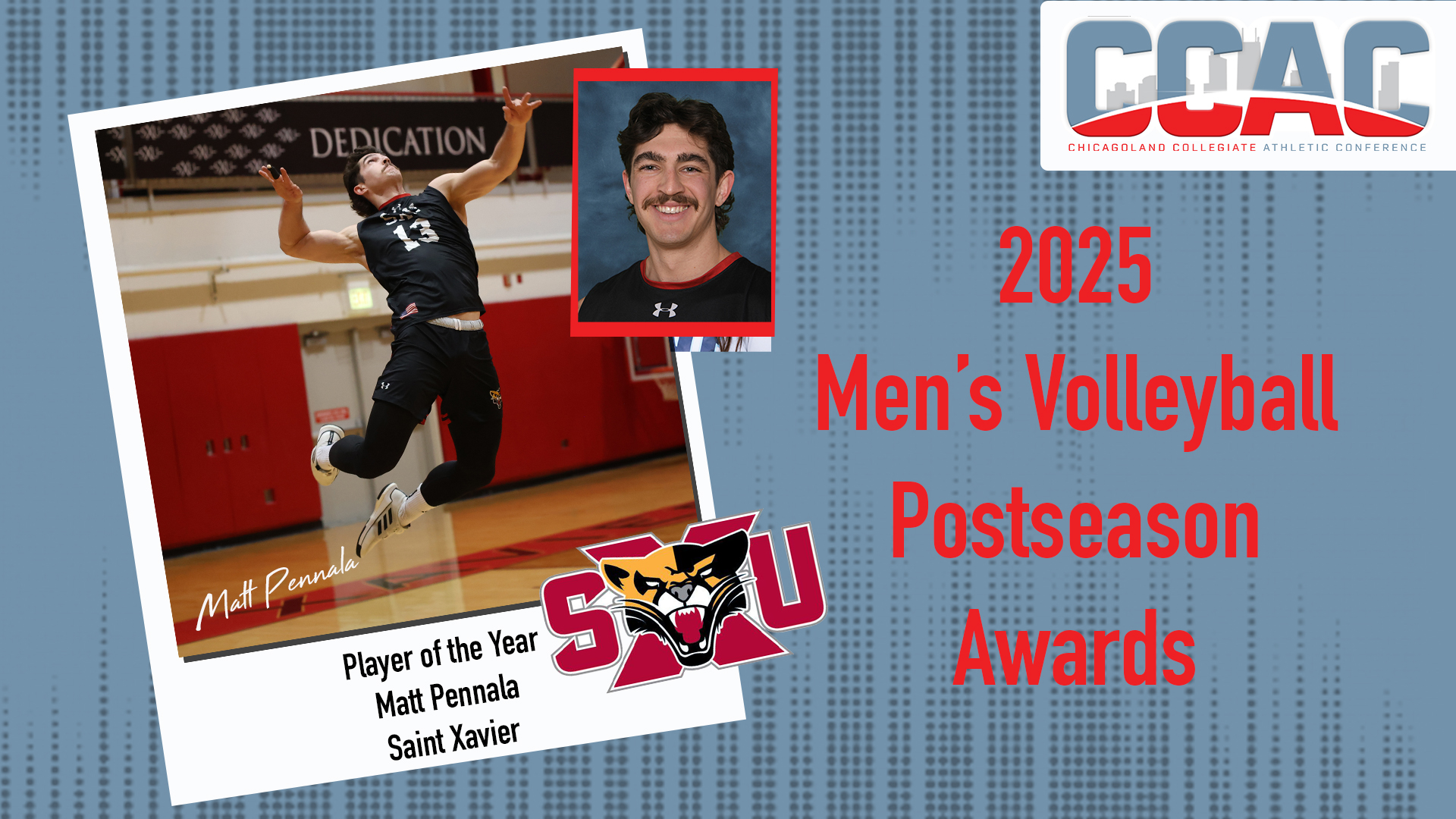 28-0 Saint Xavier, Pennala Headline Men's Volleyball Postseason Honor Roll