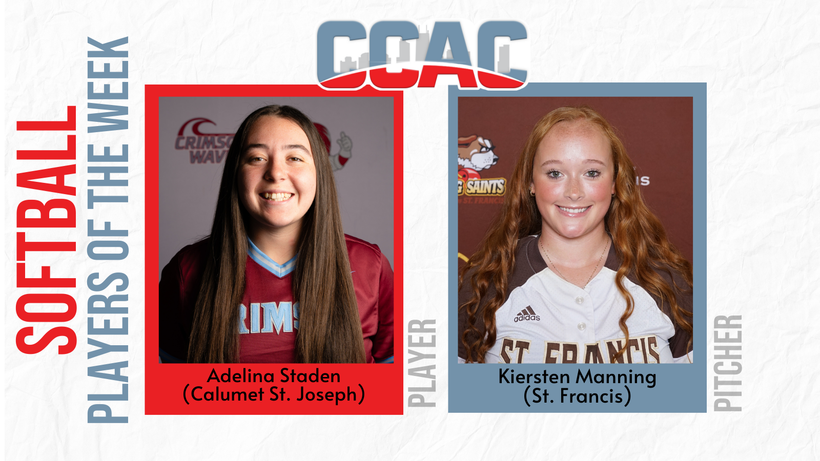 Softball Weekly Honors Claimed By CCSJ's Staden, USF's Manning