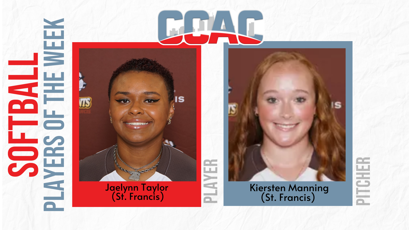 Perfect 4-0 Week Nets Sweep of Softball Weekly Honors For St. Francis
