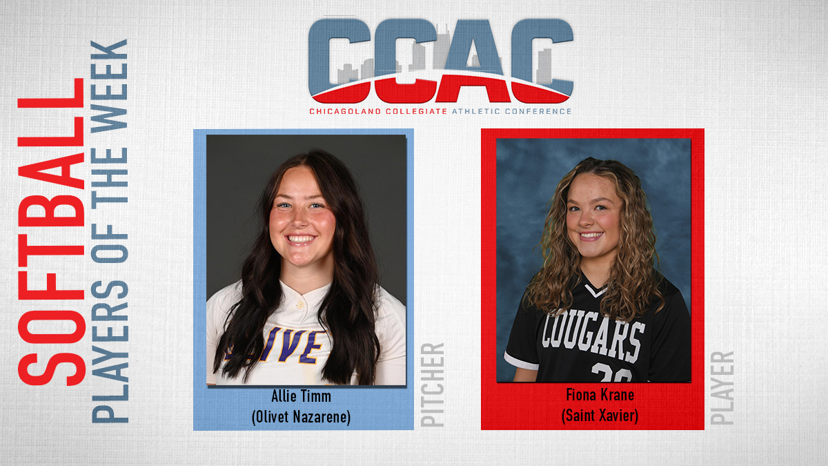 Week 5 Softball Honors Go To SXU's Crane, ONU's Timm