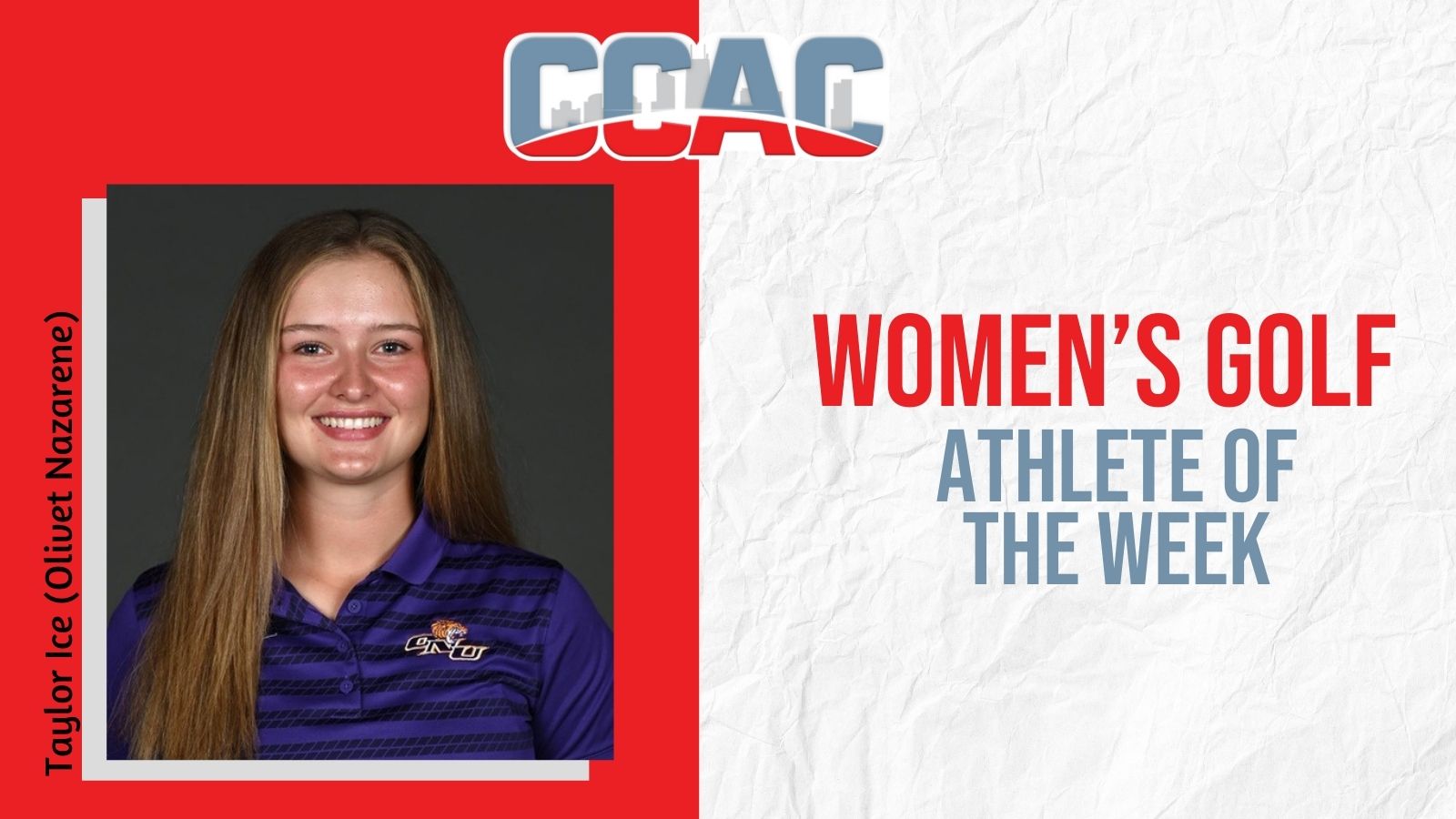 Women's Golf Weekly Accolades Go To ONU's Ice