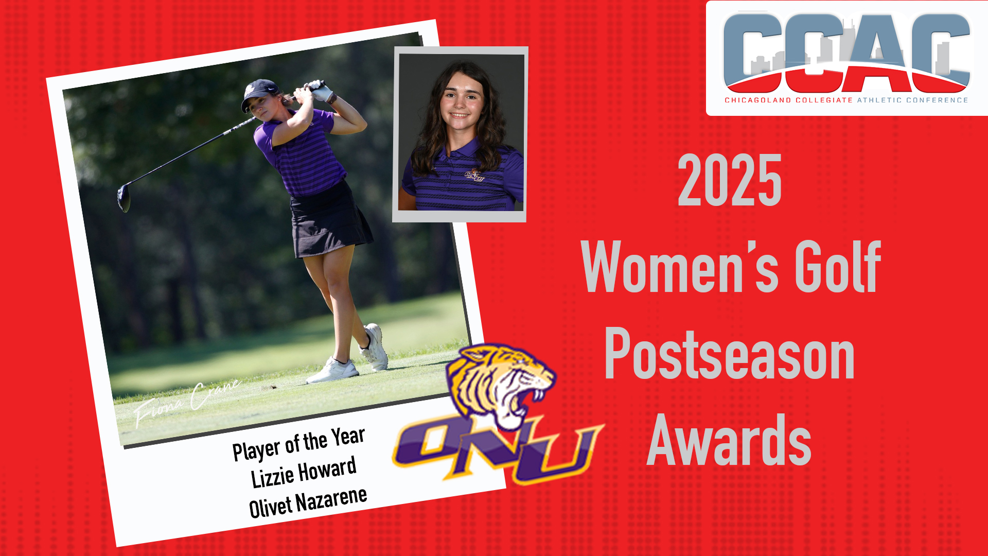 Olivet Nazarene Leads Pack of Women's Golf Postseason Award Winners