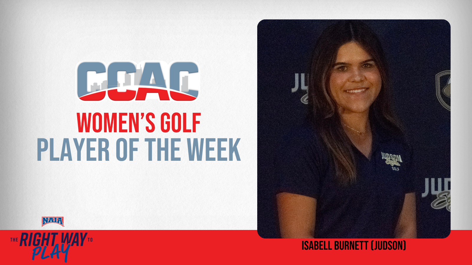 Medalist Honors At CCAC Women's Golf Championships Net Another Weekly Award For JU's Burnett