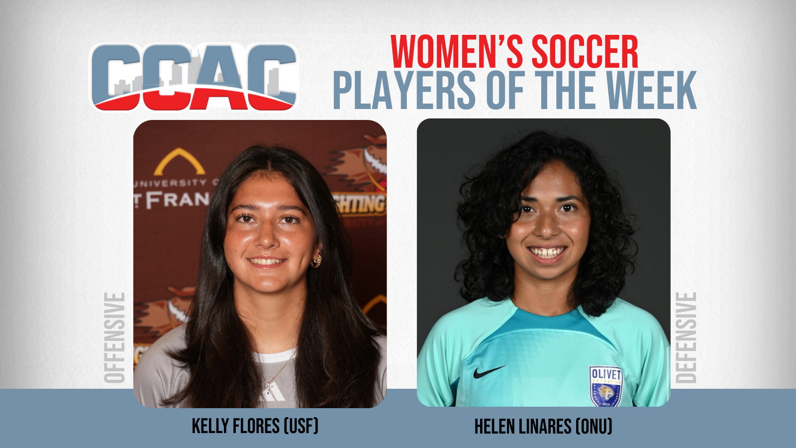 USF's Flores, ONU's Linares Garner Women's Soccer Weekly Honors