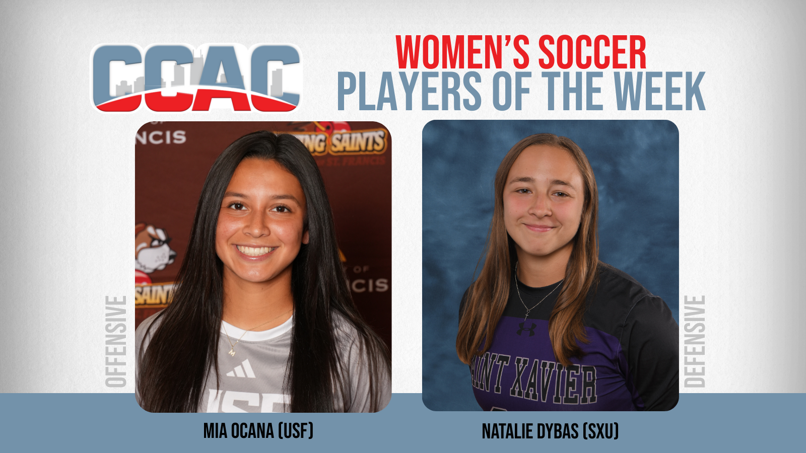 USF's Ocana, SXU's Dybas Get Respective Teams Off To Hot Starts, Gain Women's Soccer Weekly Plaudits