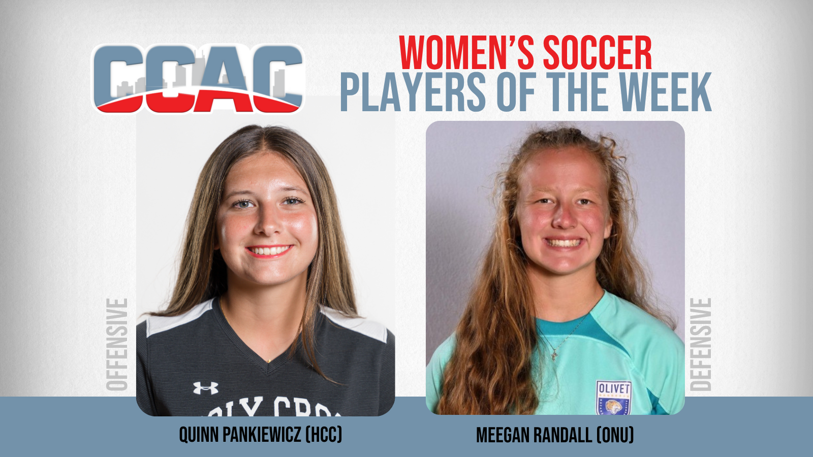 Women's Soccer Weekly Honors Nabbed By ONU's Randall, HCC's Pankiewicz