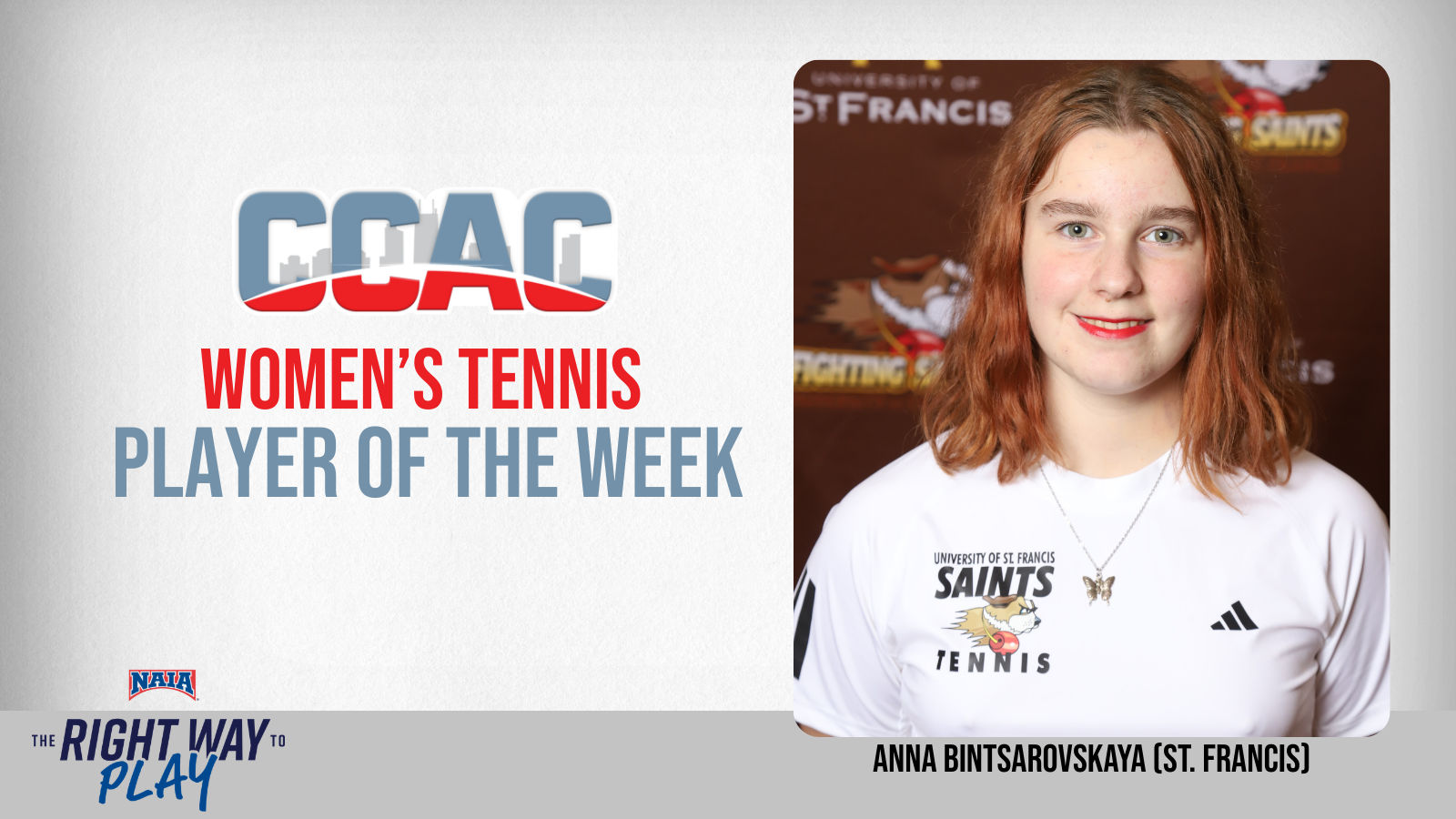 Two Wins Earn USF's Bintsarovskaya Women's Tennis Weekly Recognition