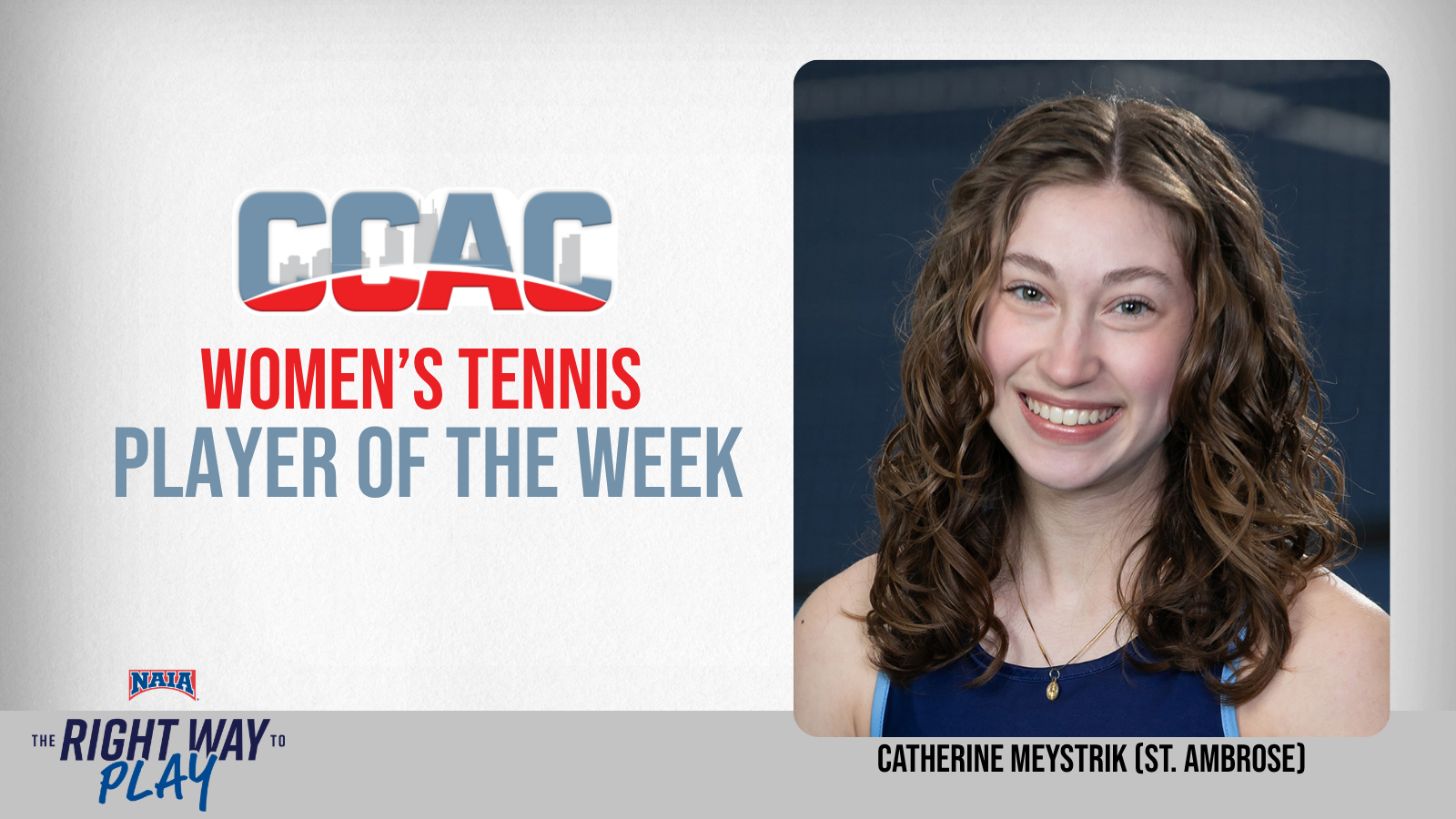 Women's Tennis Weekly Accolades Go To SAU's Meystrik