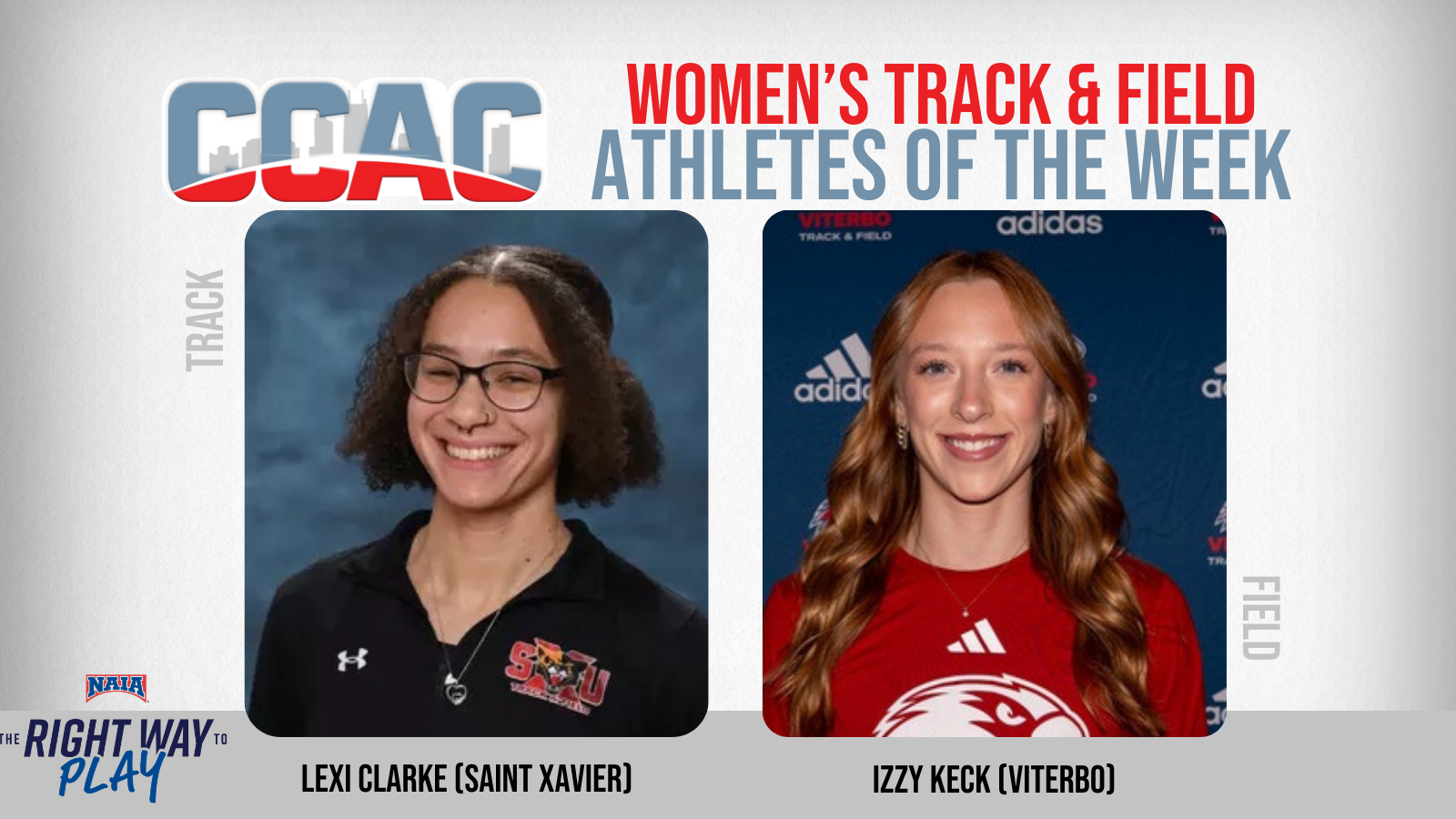 First-Place Efforts Produce Weekly Women's Indoor T&amp;F Honors For SXU's Clarke, VU's Keck