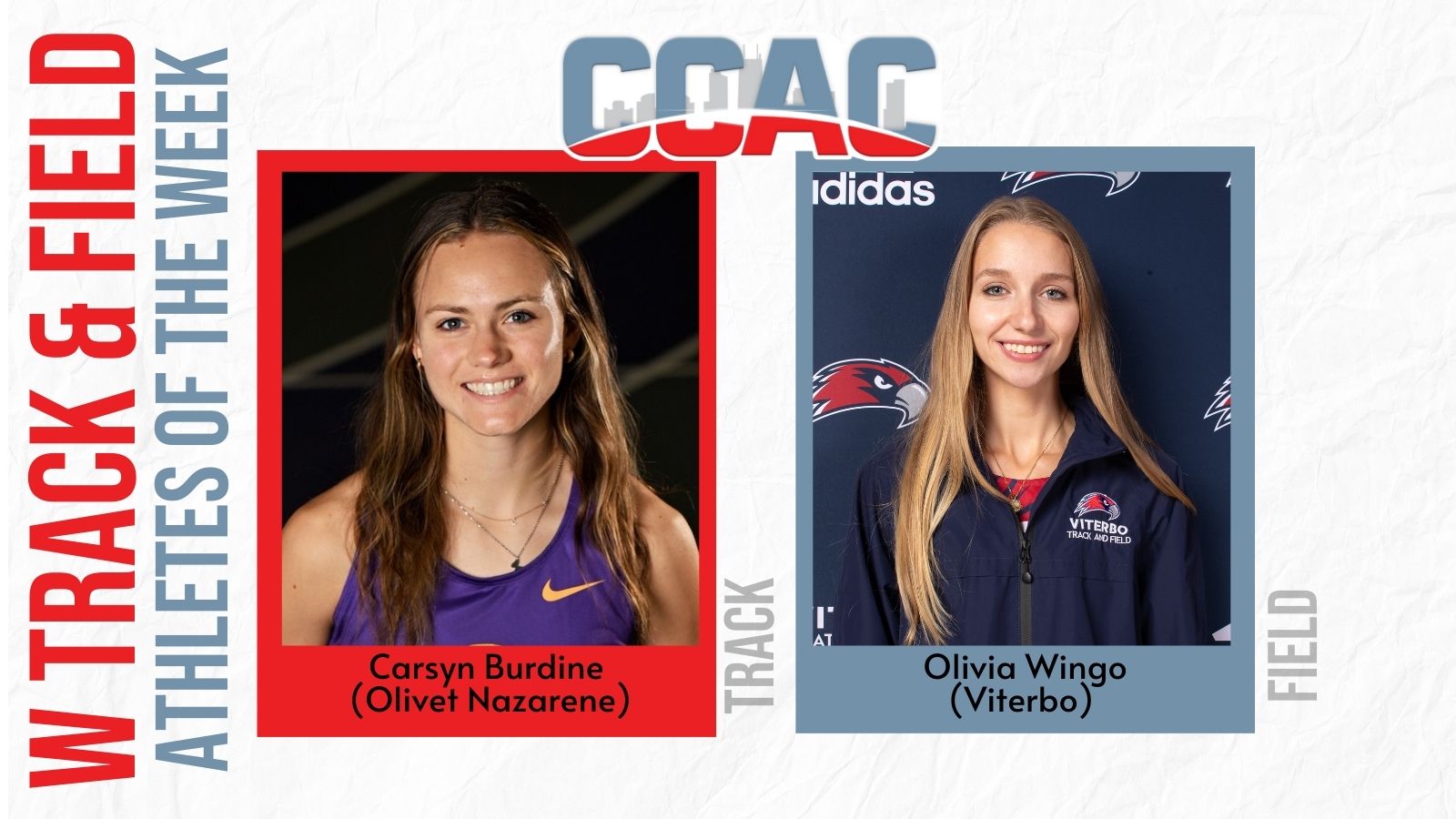 ONU's Burdine, VU's Wingo Honored For Weekly Women's T&F Efforts