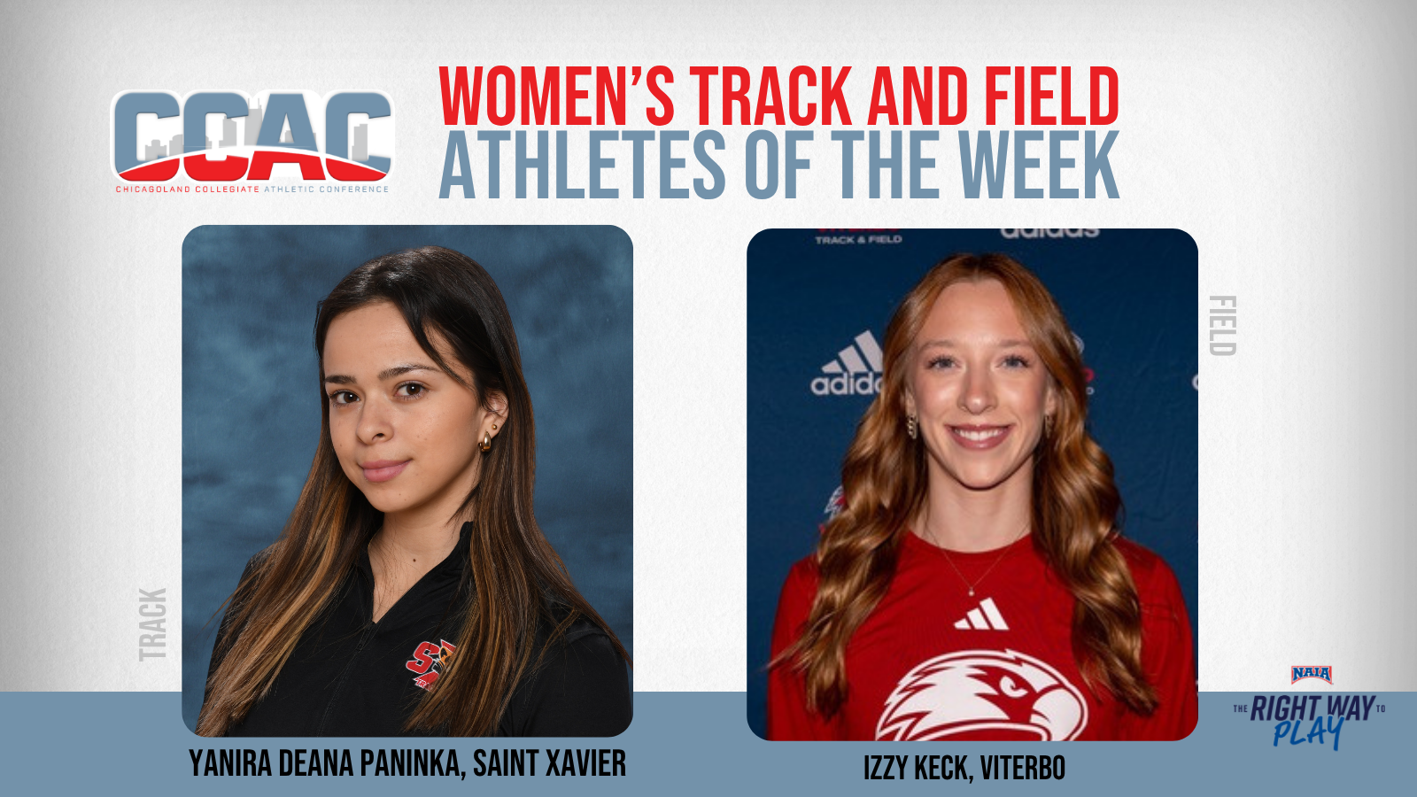 Record-Setting Performances By SXU's Paninka, VU's Keck Net Weekly Women's Outdoor T&amp;F Accolades
