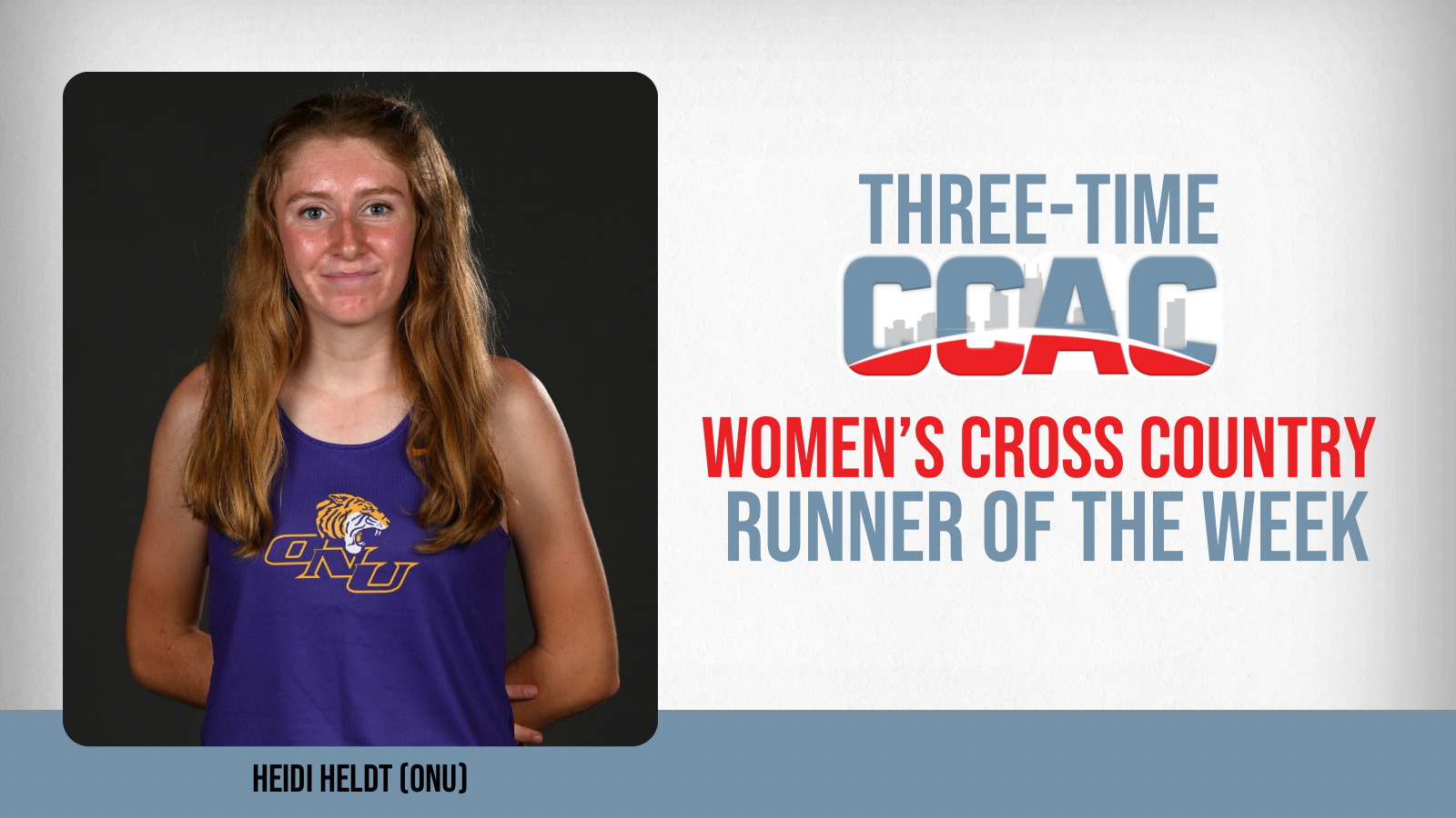 ONU's Heldt Three-Peats As Women's Cross Country Runner of the Week