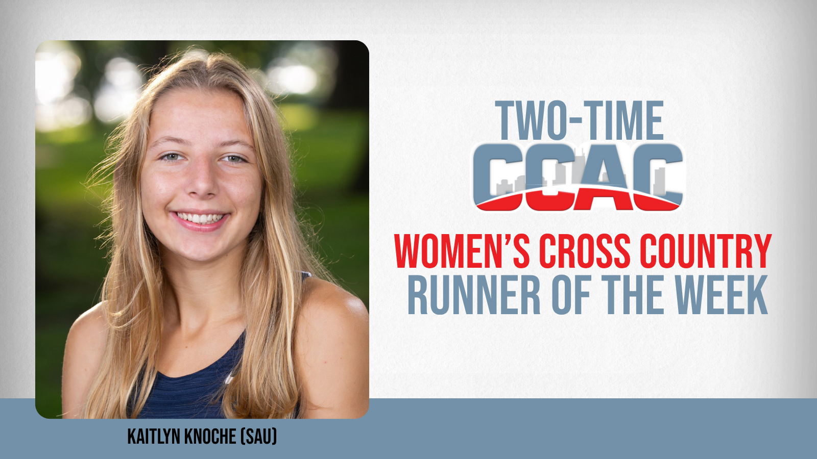 First-Place Performance Lands SAU's Knoche WCC Weekly Runner Honors For Second Time